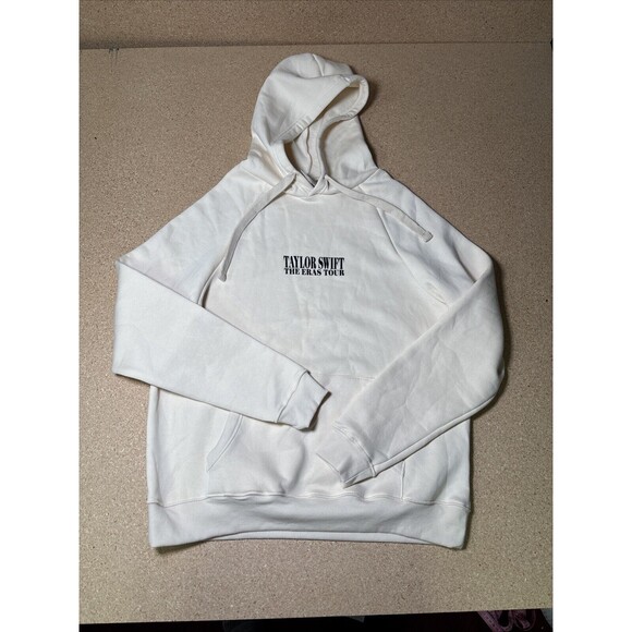 Taylor Swift Eras Tour Cream Hoodie Size M D1 - Picture 1 of 9